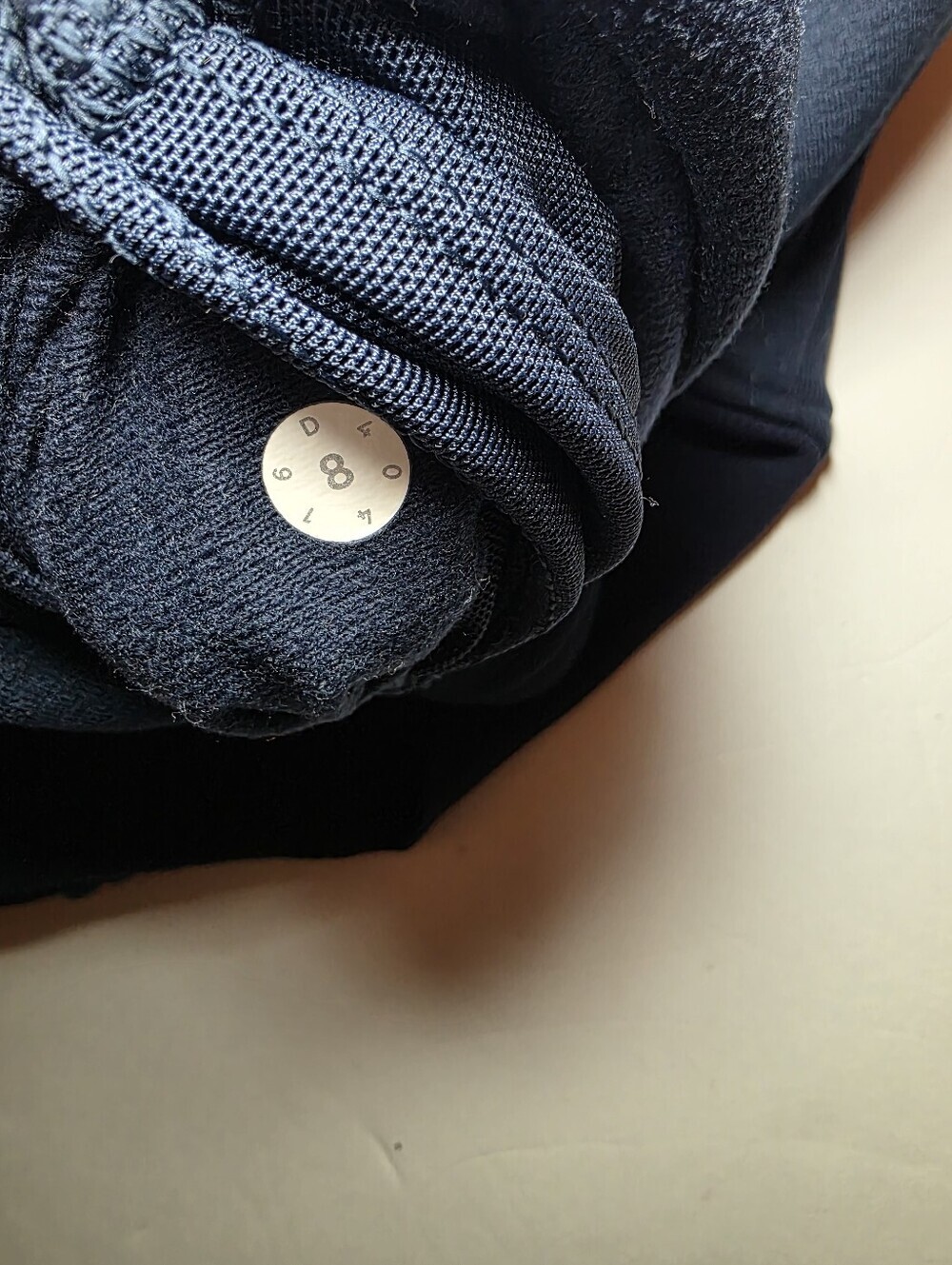 Lululemon Kick The Cold Funnel Neck Fleece Sweatshirt Inkwell Navy Blue Size 8 - Picture 15 of 15